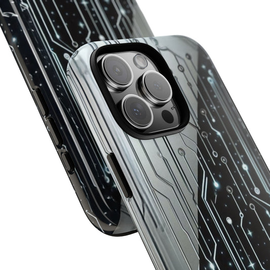 Phone Case, Futuristic Glowing Circuit Design, Sleek Electronic Device Cover, Tech Lover Gift, Protective Smartphone Shell, iphone 17 case