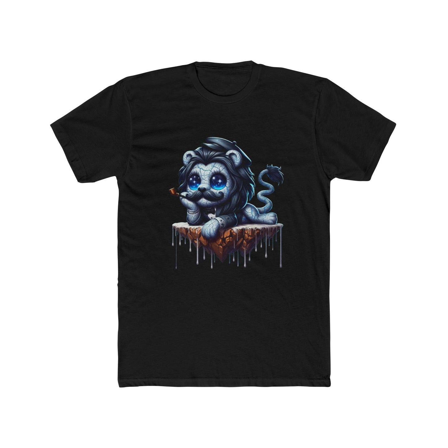 Cute Lion Art Unisex Cotton Crew Tee, Animal Lover Gift, Quirky Graphic T-Shirt, Unique Art Apparel, Gift for Birthdays and Holidays