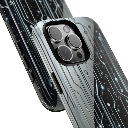 Phone Case, Futuristic Glowing Circuit Design, Sleek Electronic Device Cover, Tech Lover Gift, Protective Smartphone Shell, iphone 17 case