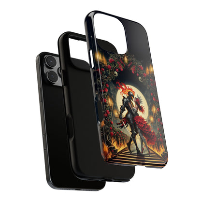 Tough Cases: Warrior Romance Phone Case, Unique Gift for Her, Gothic Style Case, Protection for iPhone, Custom Phone Cover