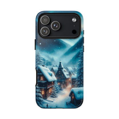 Phone Case, Snowy Village Winter Phone Case for iPhone, Samsung Galaxy, Google Pixel Christmas Holiday Gift, Winter Wonderland