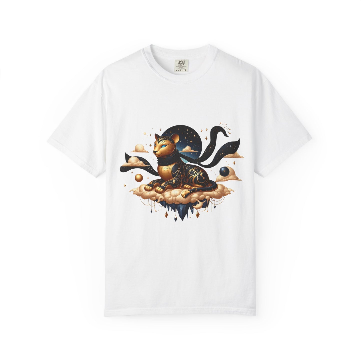 Cosmic Feline T-Shirt, Unisex Graphic Tee, Cat Lover Gift, Astrology Top, Unique Vintage Style, Everyday Wear