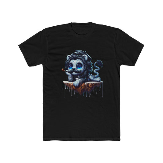 Cute Lion Art Unisex Cotton Crew Tee, Animal Lover Gift, Quirky Graphic T-Shirt, Unique Art Apparel, Gift for Birthdays and Holidays