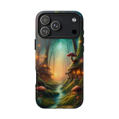 Phone Cases, Enchanted Forest Fairy Houses Design, Mushroom Tough Case, Magical Woodland Phone Cover, iphone 17 case