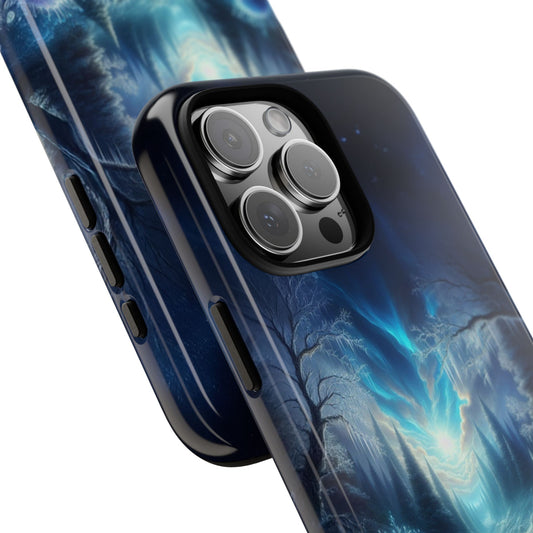 Nature Glow Tough Cases, Luminous Plants Forest Phone Covers, Ethereal Light Skyline, Stream Artwork, Sparkling Woods Phone Protectors