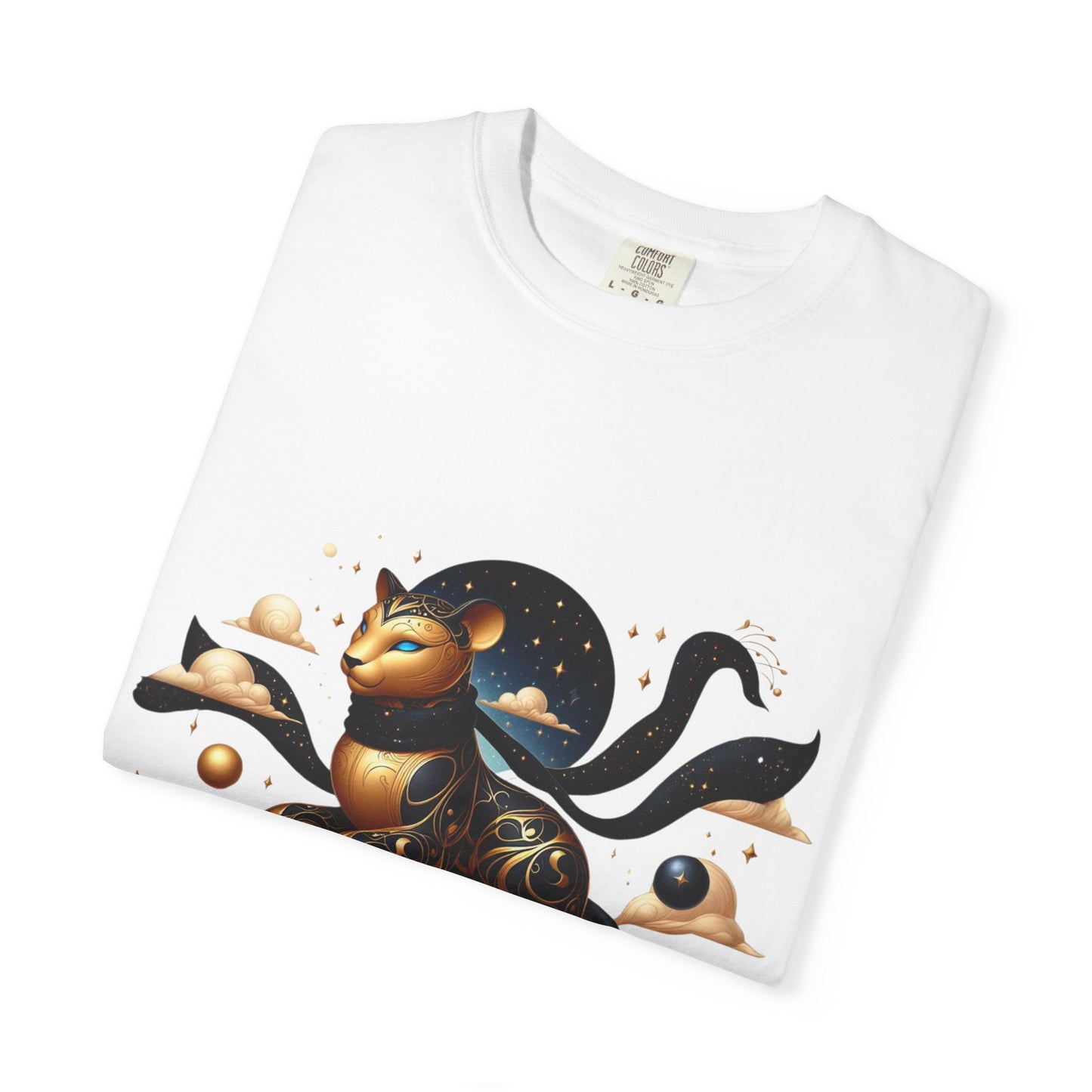 Cosmic Feline T-Shirt, Unisex Graphic Tee, Cat Lover Gift, Astrology Top, Unique Vintage Style, Everyday Wear