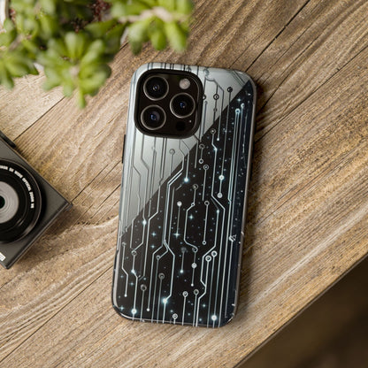 Phone Case, Futuristic Glowing Circuit Design, Sleek Electronic Device Cover, Tech Lover Gift, Protective Smartphone Shell, iphone 17 case