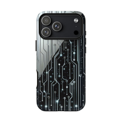 Phone Case, Futuristic Glowing Circuit Design, Sleek Electronic Device Cover, Tech Lover Gift, Protective Smartphone Shell, iphone 17 case