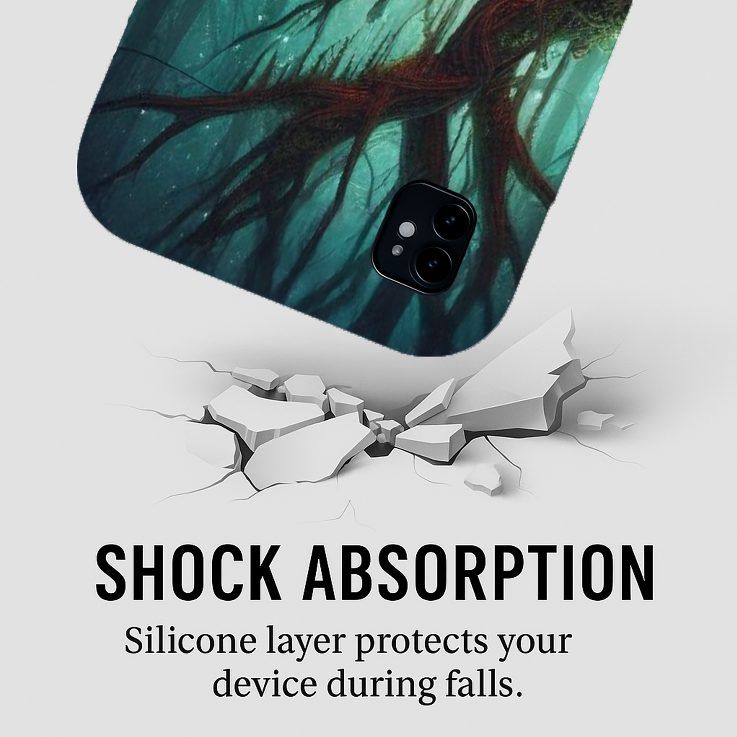 Phone Cases, Mystical Forest Design, Woodland Lanterns and Red Mushrooms, Tough Protective Cover, Gift for Nature Lovers, Unique Phone