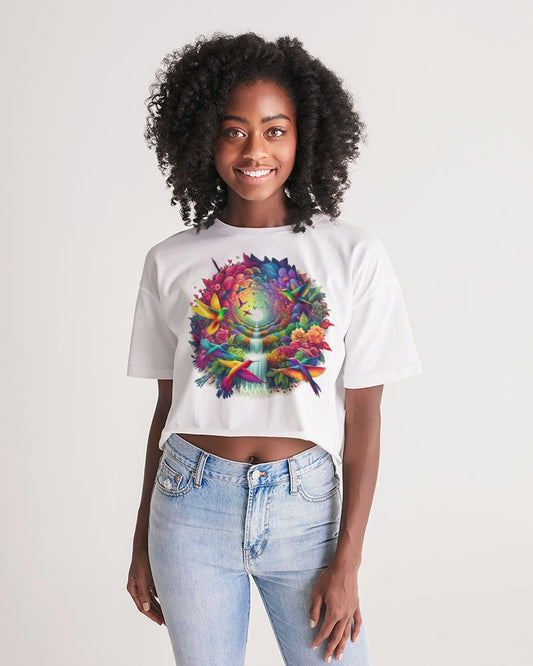 The Waterfall Garden Women's Lounge Cropped Tee