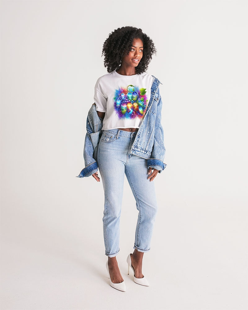 A Cosmic Harvest Women's Lounge Cropped Tee