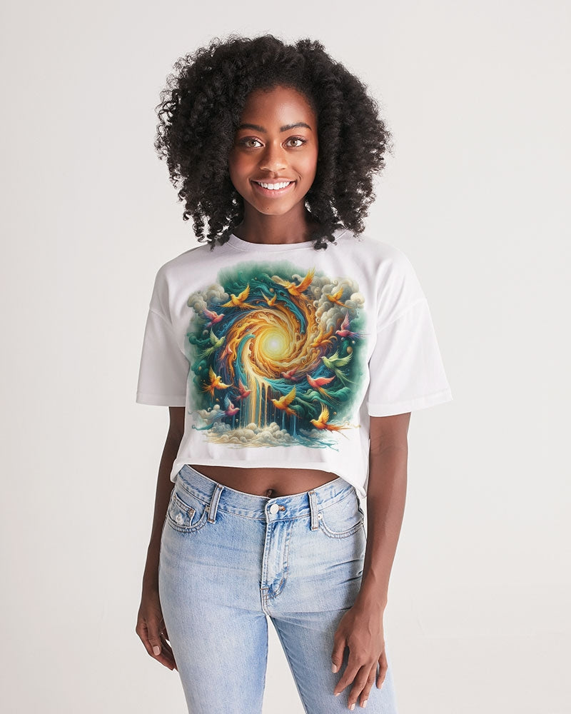 Avian Dance of the Sun Women's Lounge Cropped Tee