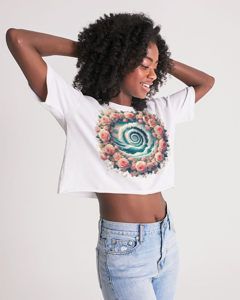 An Ode to Roses Women's Lounge Cropped Tee