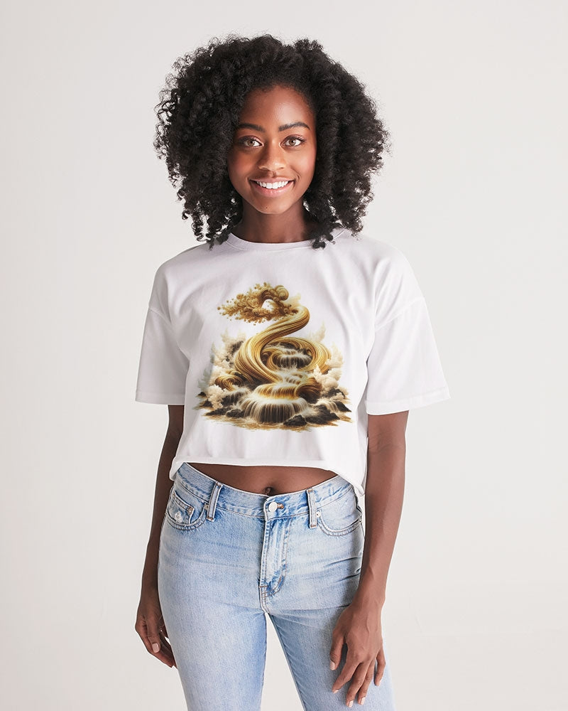 The Essence of Flow Women's Lounge Cropped Tee