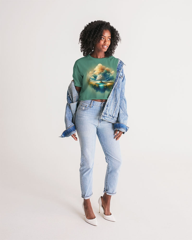 The Ethereal Tree Women's Lounge Cropped Tee