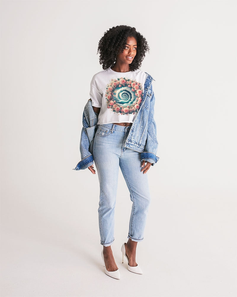 An Ode to Roses Women's Lounge Cropped Tee