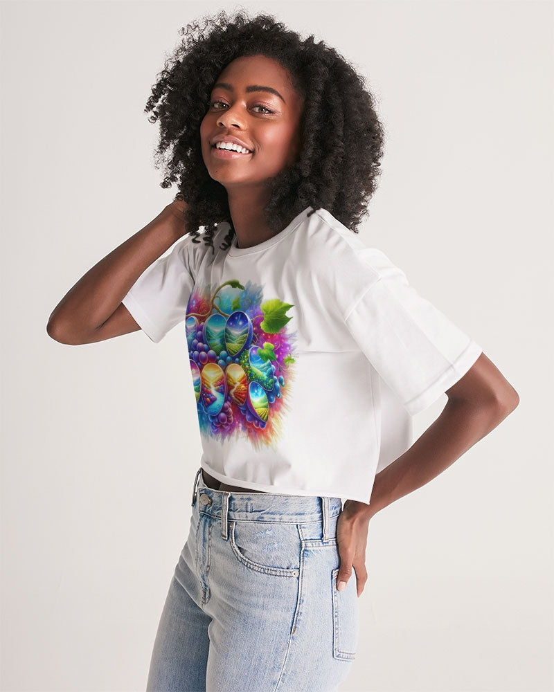 A Cosmic Harvest Women's Lounge Cropped Tee