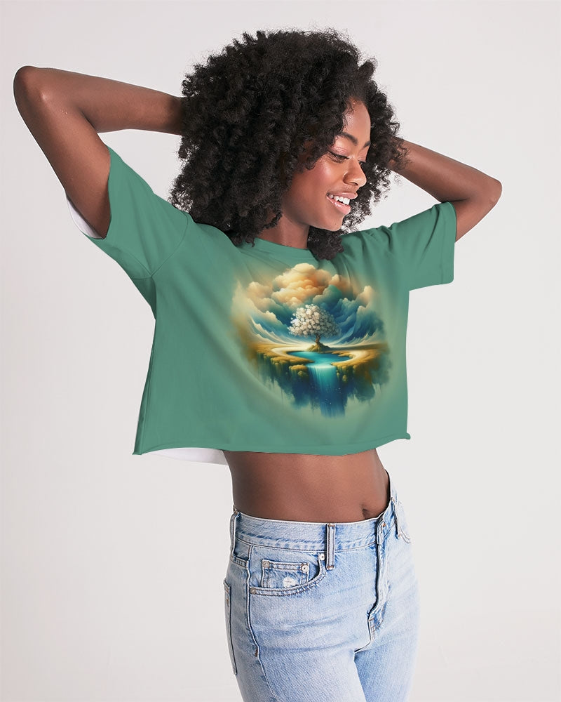 The Ethereal Tree Women's Lounge Cropped Tee