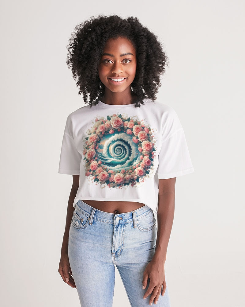 An Ode to Roses Women's Lounge Cropped Tee