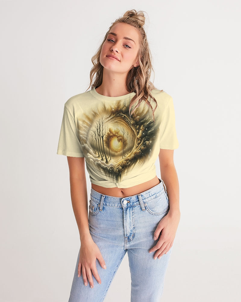 Autumn Within Women's Twist-Front Cropped Tee