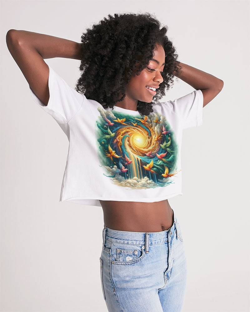 Avian Dance of the Sun Women's Lounge Cropped Tee