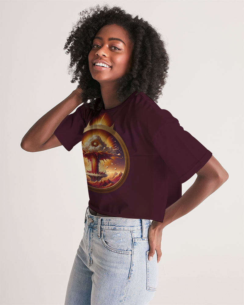 Throne of the Inferno Women's Lounge Cropped Tee