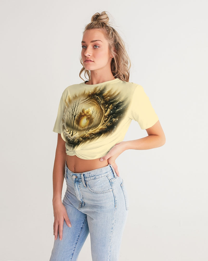 Autumn Within Women's Twist-Front Cropped Tee