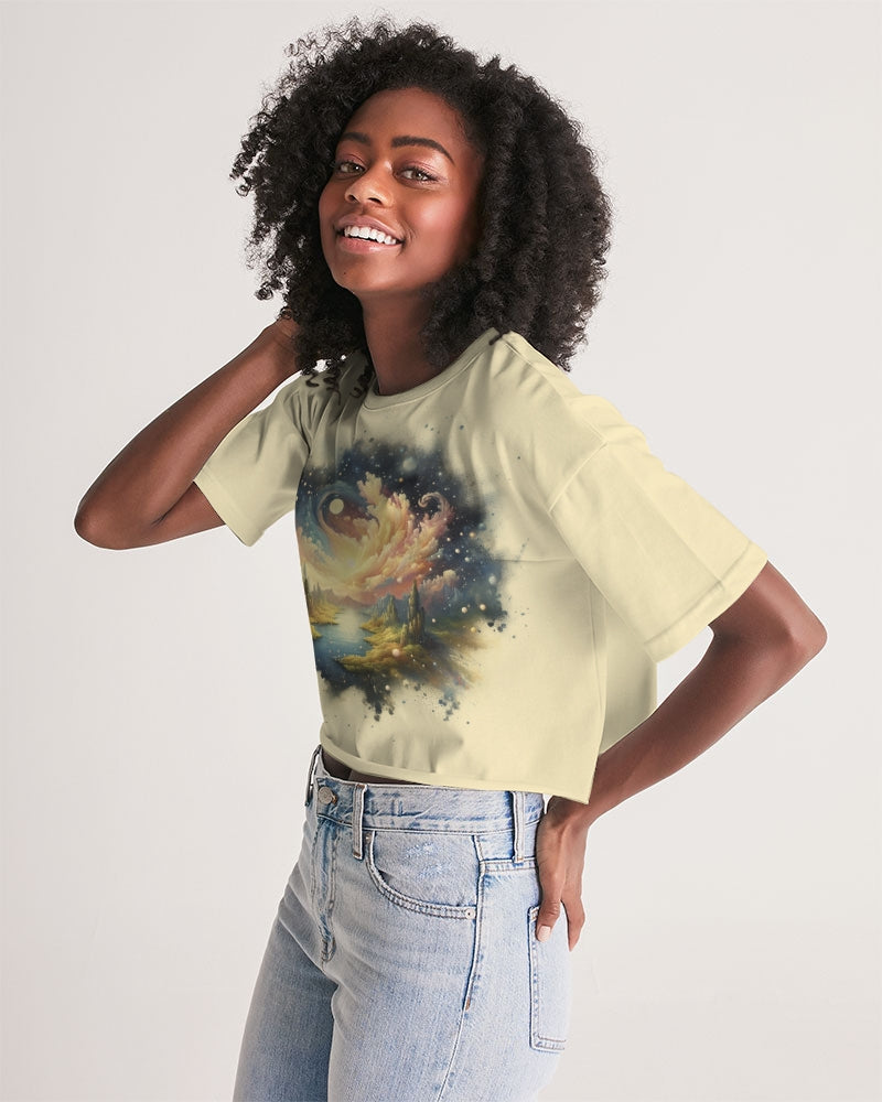 Celestial Dawn Women's Lounge Cropped Tee