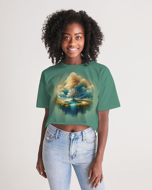 The Ethereal Tree Women's Lounge Cropped Tee