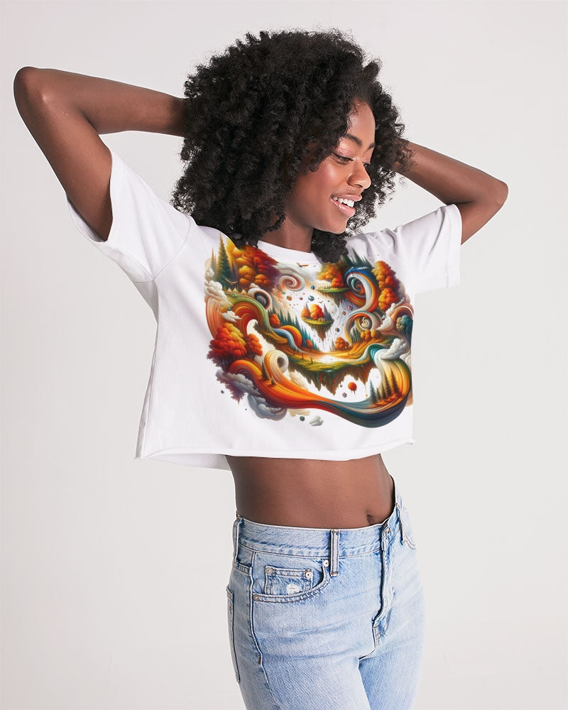 The Floating Forest of Fall Women's Lounge Cropped Tee