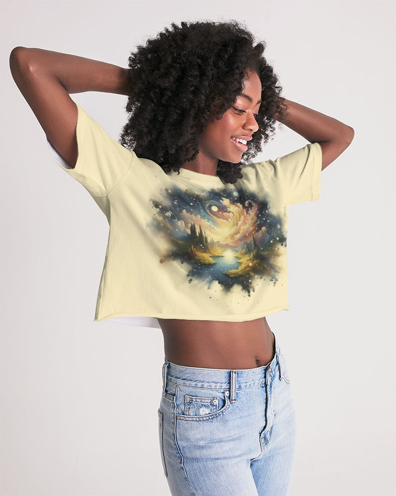 Celestial Dawn Women's Lounge Cropped Tee