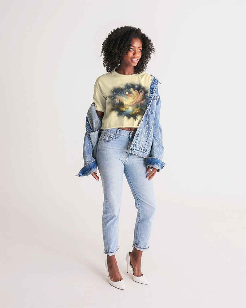 Celestial Dawn Women's Lounge Cropped Tee