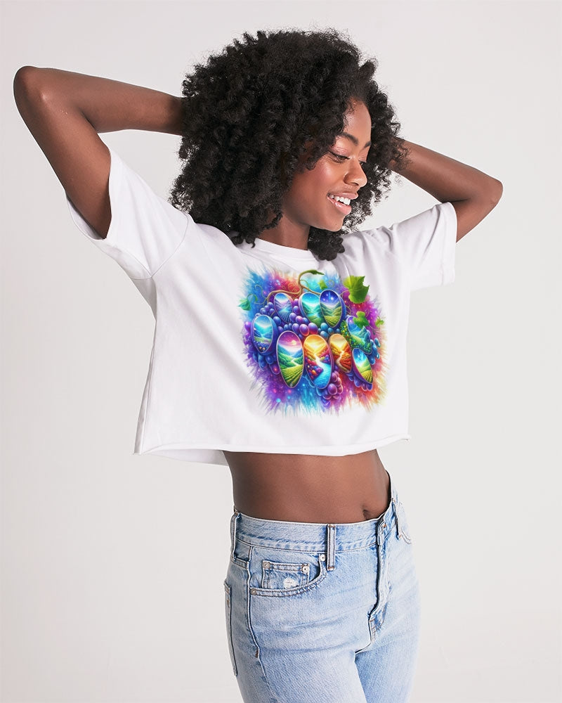 A Cosmic Harvest Women's Lounge Cropped Tee