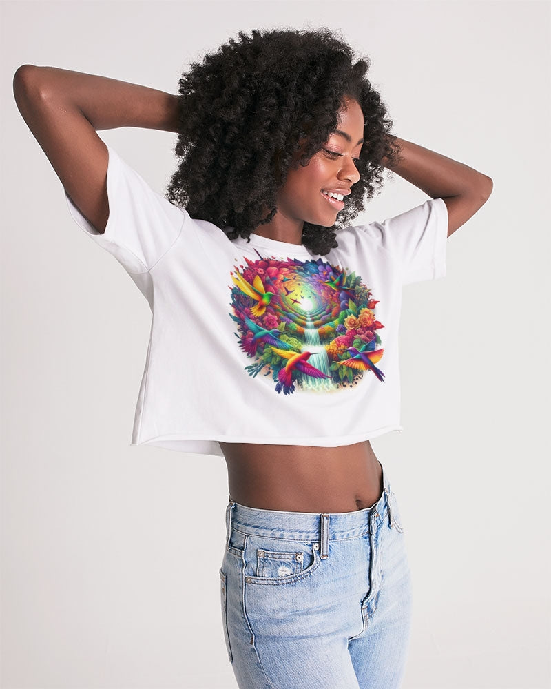 The Waterfall Garden Women's Lounge Cropped Tee