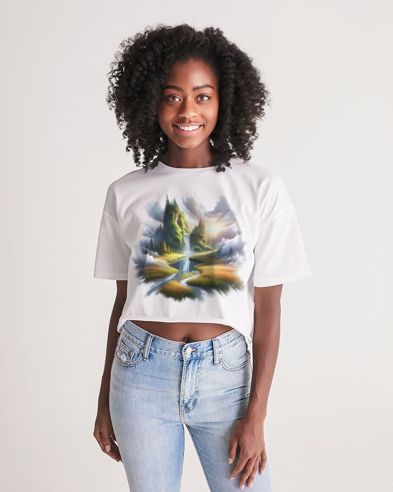 The Cradle of Light Women's Lounge Cropped Tee