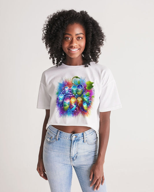 A Cosmic Harvest Women's Lounge Cropped Tee